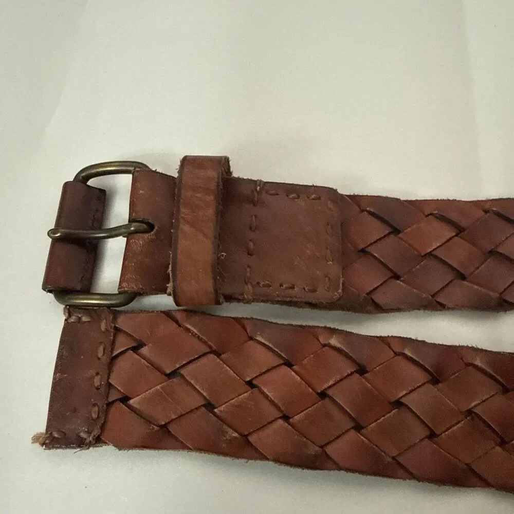 American Eagle Outfitters Braided Belt Genuine Leather Size Small NWT